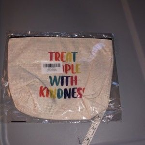 Treat People With Kindness Zip-up, Canvas, Make-up, Goodie Bag